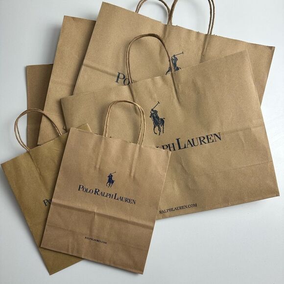 Polo Ralph Lauren Paper Shopping Bags Small & Medium Total of 6 - Picture 3 of 3